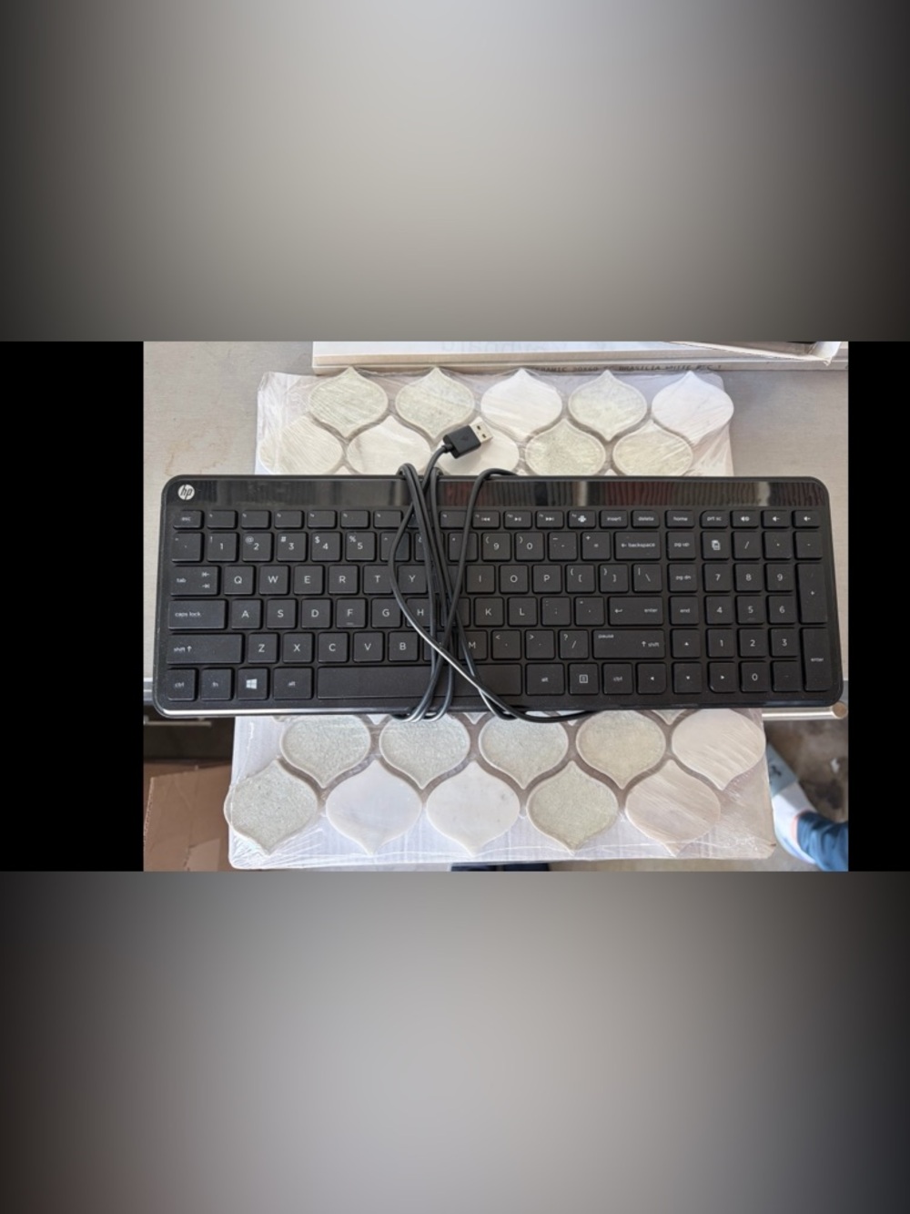 HP Black Wired USB Keyboard